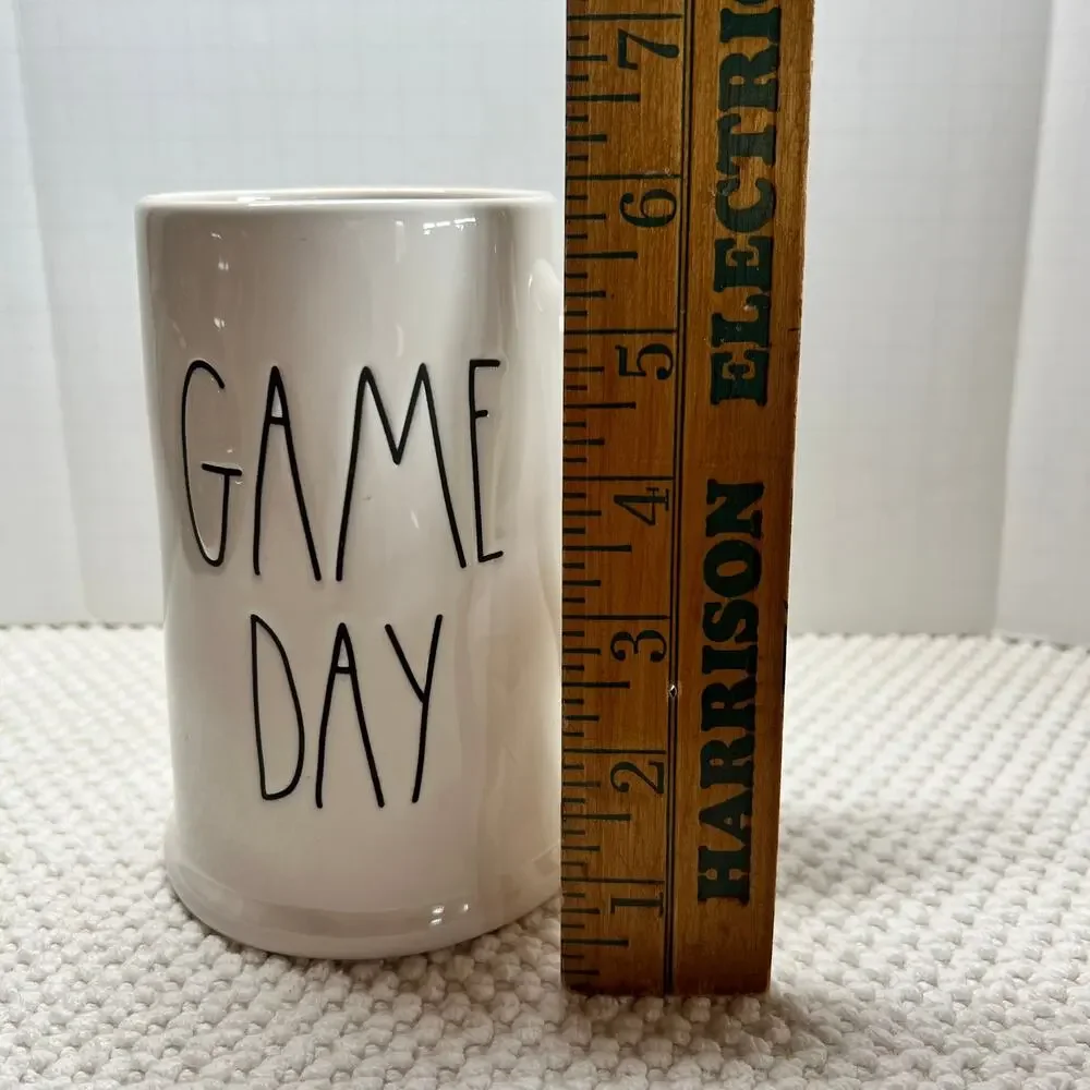 Rae Dunn GAME DAY Football Mug Stein 20oz Large Sports Beer Coffee Cup